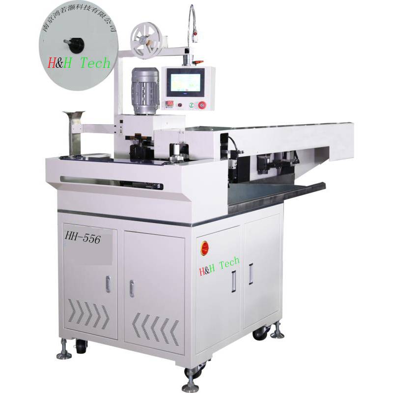 HH-556 Fully-automatic Flat Cable Single End Terminal Crimping and Tinning Machine HH-556 Fully-automatic Flat Cable Single End Terminal Crimping and Tinning Machine